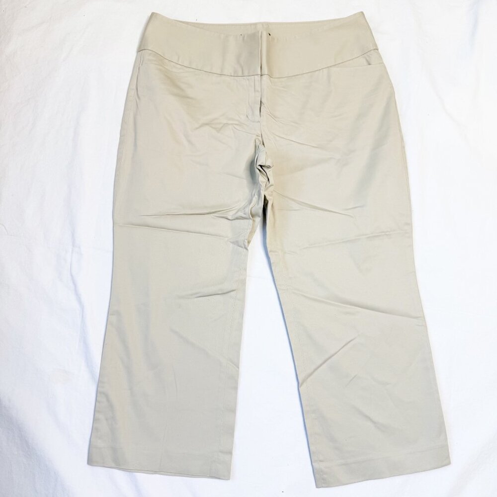 Express Design Studio Beige Editor Capri Pants Womens Size 8 Blend Workwear